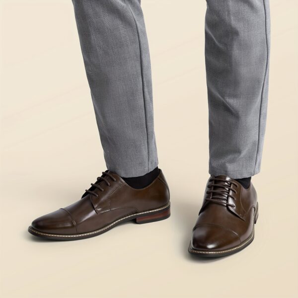 Men’s Classic PU Leather Oxford Dress Shoes