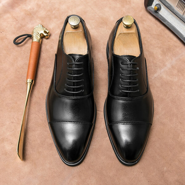 Men’s Pointed Toe PU Leather Oxford Shoes