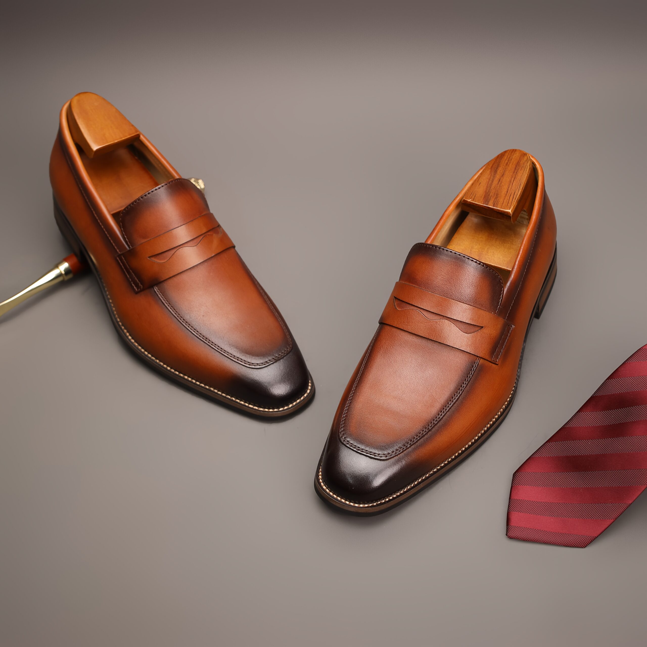 b3a27a1c-6436-4c3e-885c-638d8fce6da1.jpg Men’s Classic Cow Leather Slip-On Loafers - Image 1