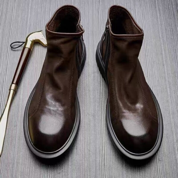 Men’s Cow Leather Slip-On Chelsea Boots